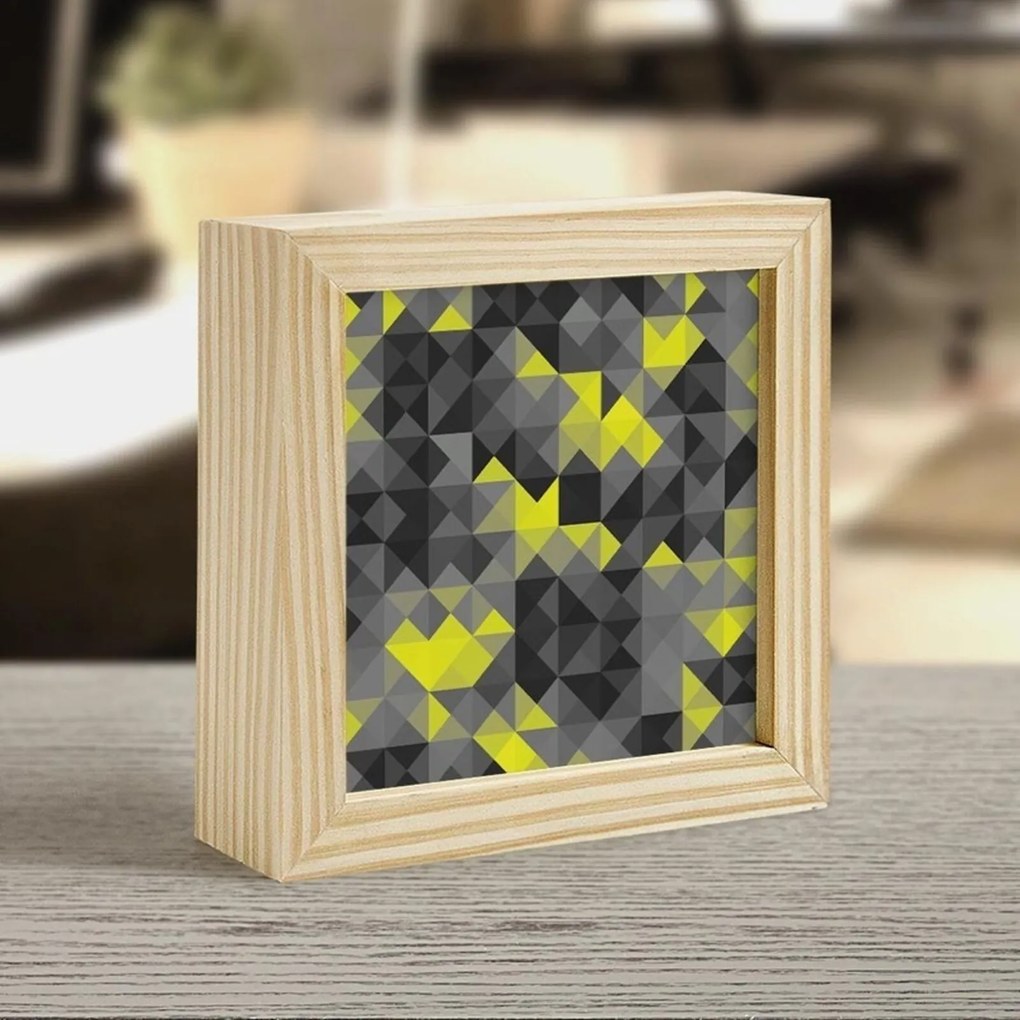 Quadro Decorativo Decohouse Moldura Art Amarelo