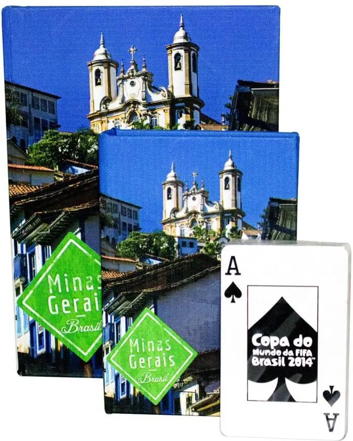 Conjunto Book Box 2 Peças Cartas Minas Gerais Fullway - 20x14 cm