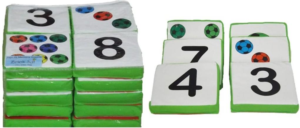 Jogo da Memória Gigante Brink Sul Números e Quantidades Multicolorido