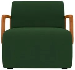 Poltrona Decorativa Orgânica para Sala Kit 2 Belarus K04 Veludo Verde