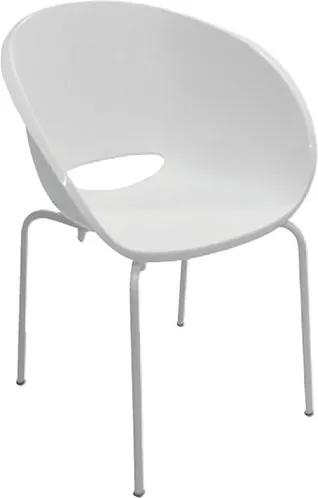 Cadeira Elena Perna Pintada Branco Summa - Tramontina