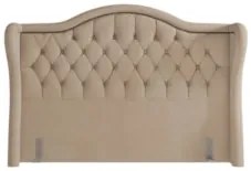 Cabeceira Cama Box Casal King 195cm Antibes Z37 Veludo Bege - Mpozenat