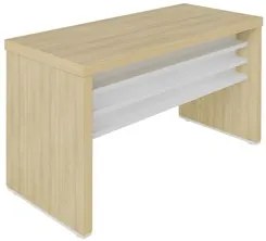 Mesa para Escritório 135cm Tamburato Corp A06 Carvalho/Branco - Mpozen