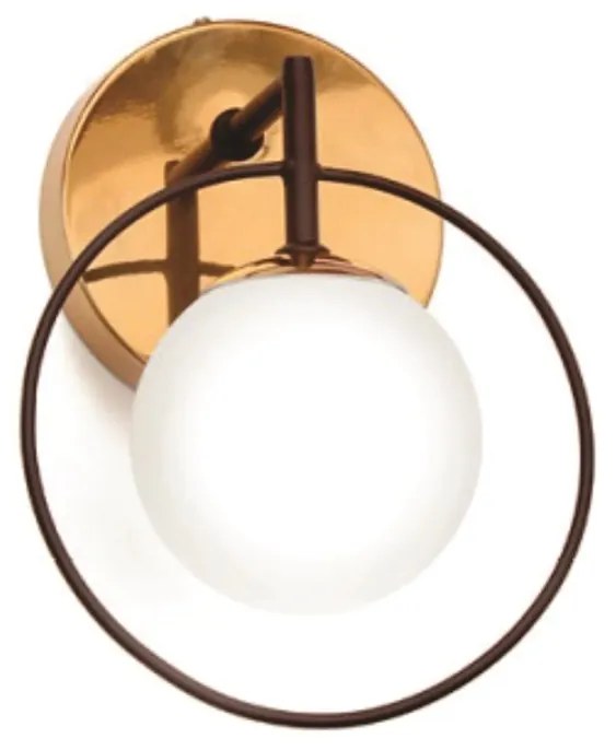 Arandela Ring Esfera 13X16,5X22Cm Globo Ø10Cm 1Xg9 - Old Artisan Ar-55... (GRAFITE, CLEAR (Transparente))