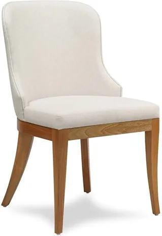 Cadeira Orlando S/Braço Branco em Madeira Jequitibá