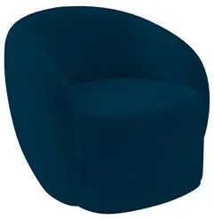 Poltrona para Sala de Estar Orgânica Kit com 2 Garbin K04 Veludo Azul