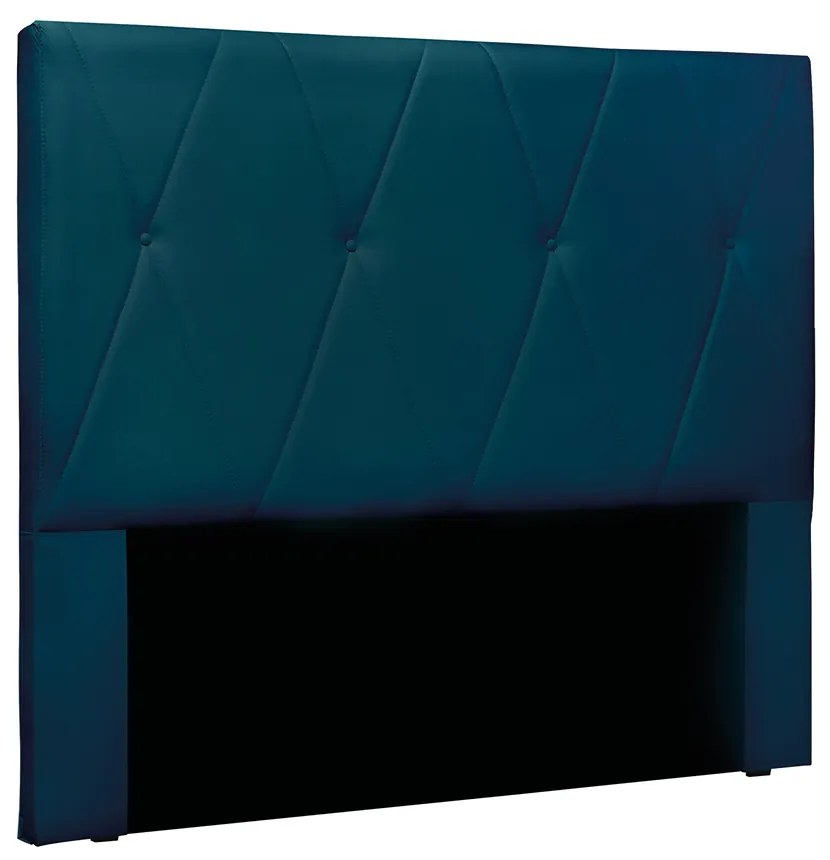 Cabeceira Cama Box Solteiro 90 cm Aquilla Veludo Azul Marinho S04 - D'Rossi