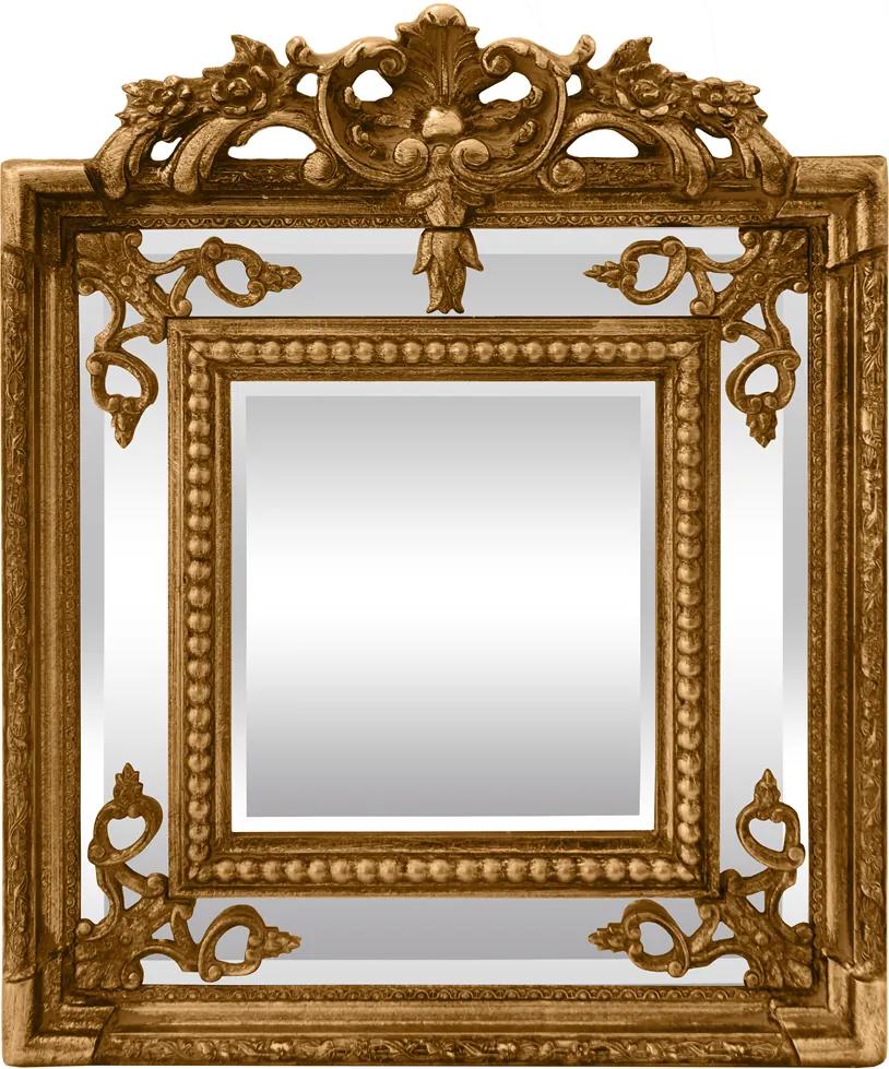 Espelho Quadrado Decorativo Clássico Estilo Luis XV
