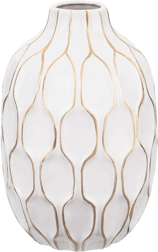 Vaso Branco Em Cerâmica