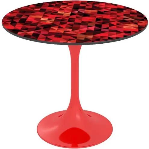 Mesa Lateral Saarinen Red Tampo Impresso 50 cm - 33091 Sun House