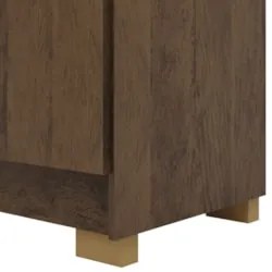 Guarda Roupa Casal 218cm Com Espelho Bolty Imbuia/Champanhe V02 - Mpoz