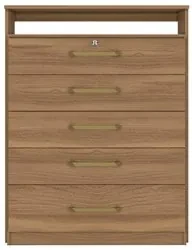 Cômoda Para Quarto 5 Gavetas 1 Nicho Triunfo D02 Amendola Touch - Mpoz