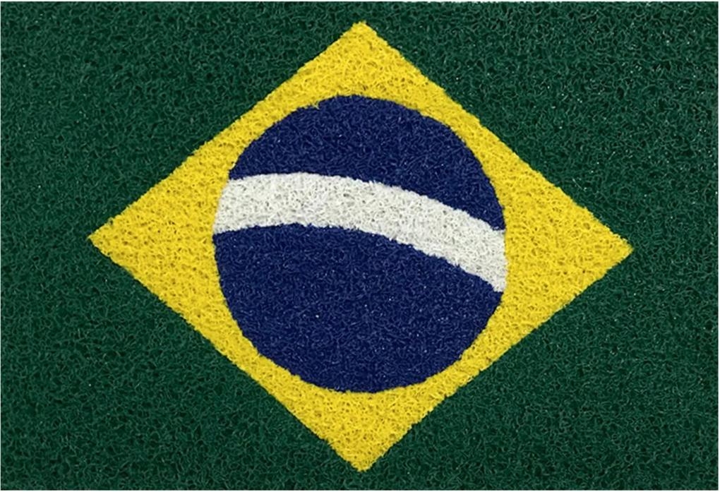 Tapete capacho decorativo 60x40cm Brasil