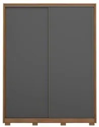 Guarda Roupa Casal 180cm 2 Portas de Correr Épico D02 Amendola/Grafito