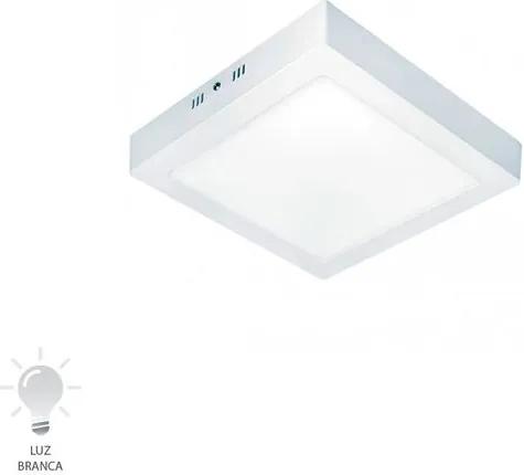 Painel LED Sobrepor Quadrado 6W Bivolt Branco Frio 6500K - 80716004 - Blumenau - Blumenau
