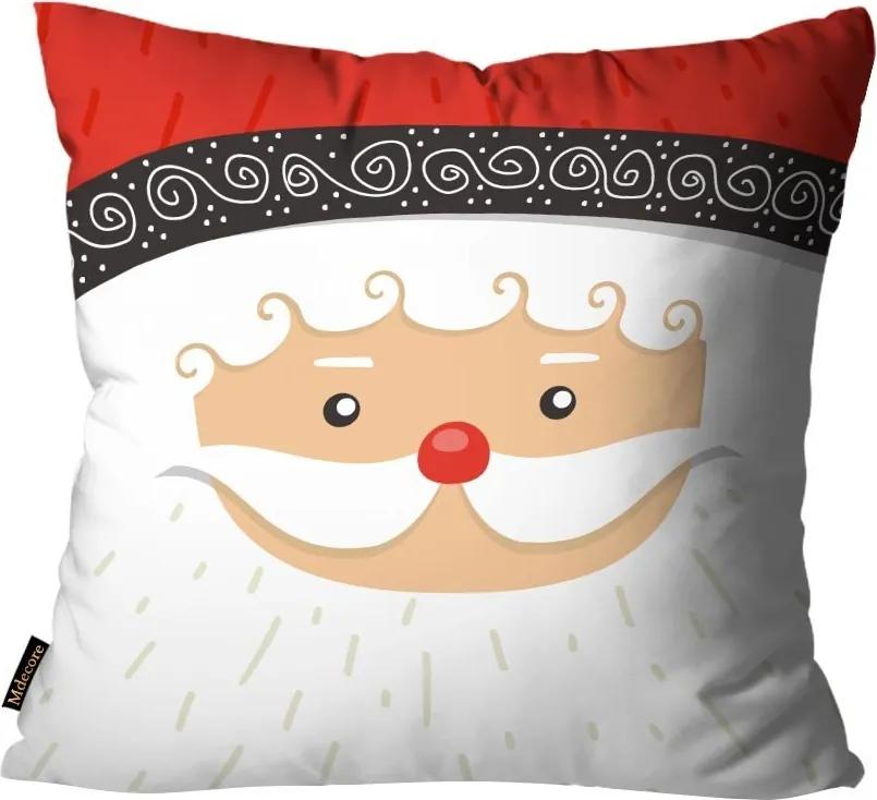 Capa para Almofada Mdecore Natal Papai Noel Branca45x45cm