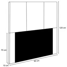 Cabeceira Cama Box Solteiro 90cm Pérola W01 Corano Bege - Mpozenato