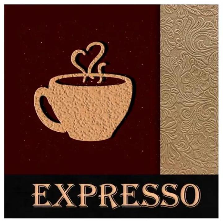 Quadro Decorativo Café Expresso - KF 49908 30x30 (Moldura 520)