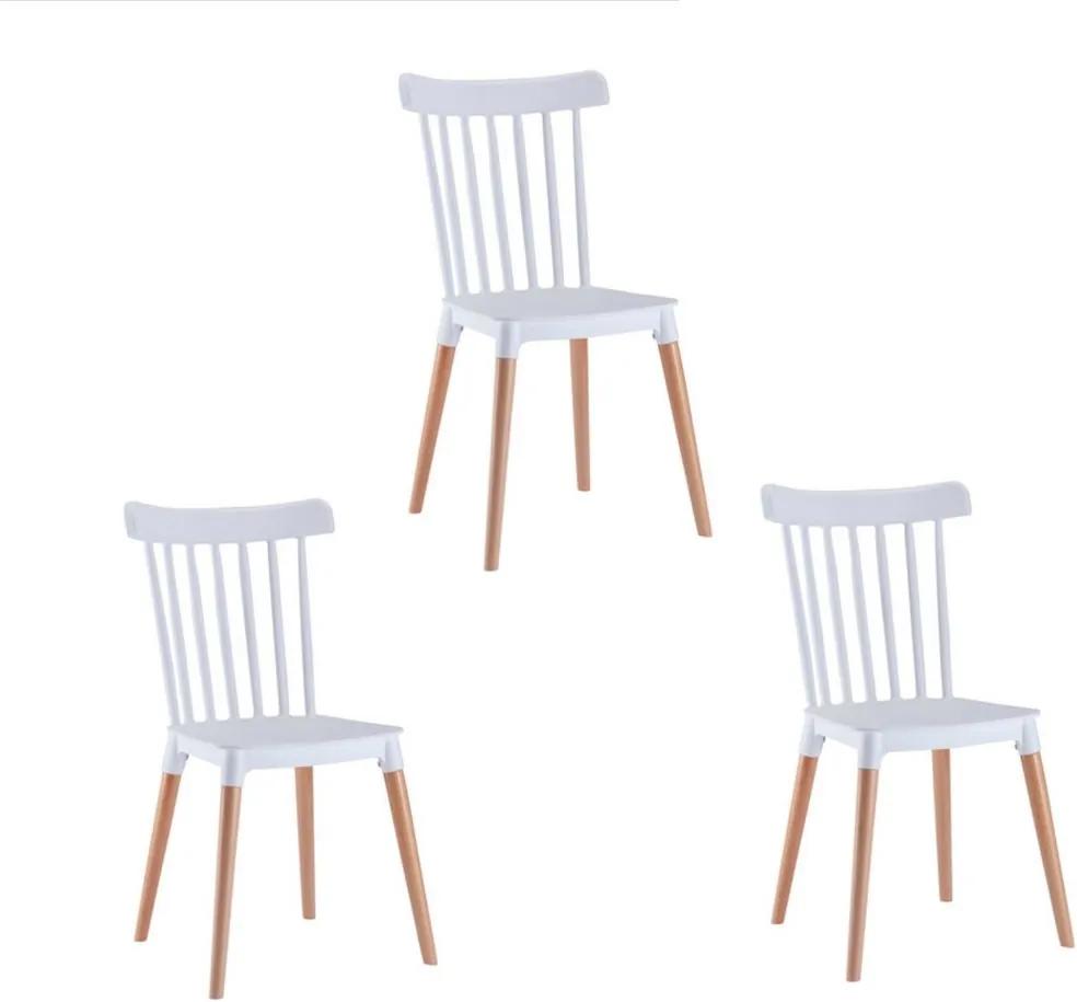 Conjunto 3 Cadeiras Windsor Branca - Concept