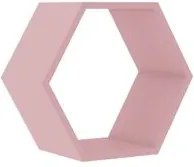 Nicho Decorativo Hexagonal em MDP - Rosa