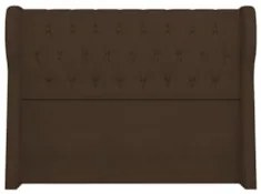 Cabeceira Casal King Cama Box 195cm Malva Z04 Boucle Marrom - Mpozenat