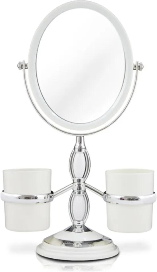 Jacki Design Espelho De Bancada Suportes Laterais Cor Branco