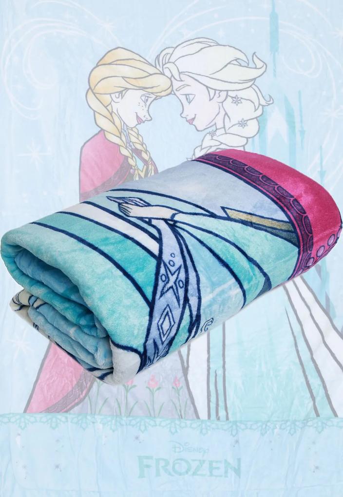 Cobertor Solteiro Lepper Frozen Dupla Face Azul 1,55 x 2,20