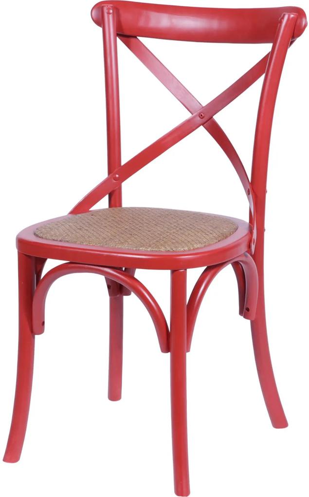 Cadeira Cross Madeira Vermelho OR Design