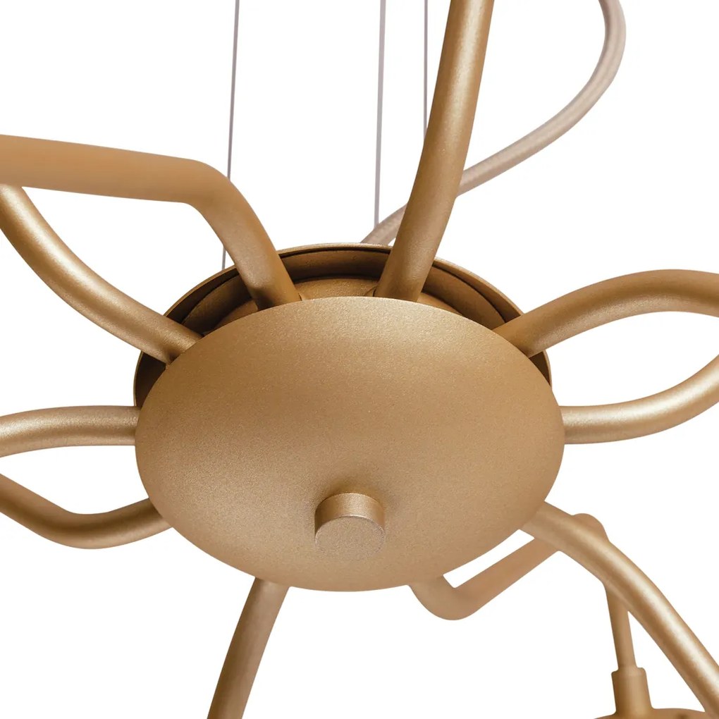 Pendente Carrossel Ø90X38Cm 10Xg9 / Metal E Globo Ø12Cm | Usina 16765/... (FN-F - Fendi Fosco, FOSCO)