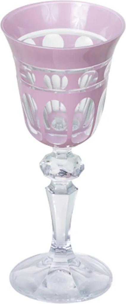 Taça de Cristal 60 ml Rosa Claro