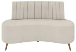 Sofá 2 Lugares para Sala Living 135cm Pés Palito Tamar Z08 Boucle Bege