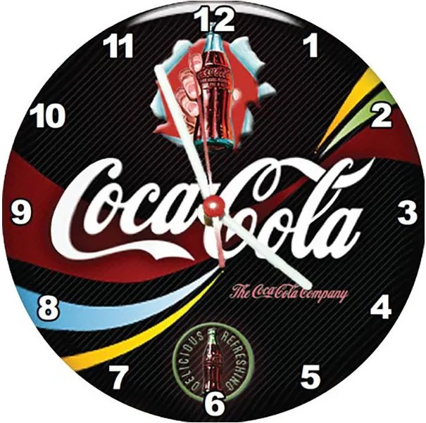 Relógio Decorativo Coca Cola Black