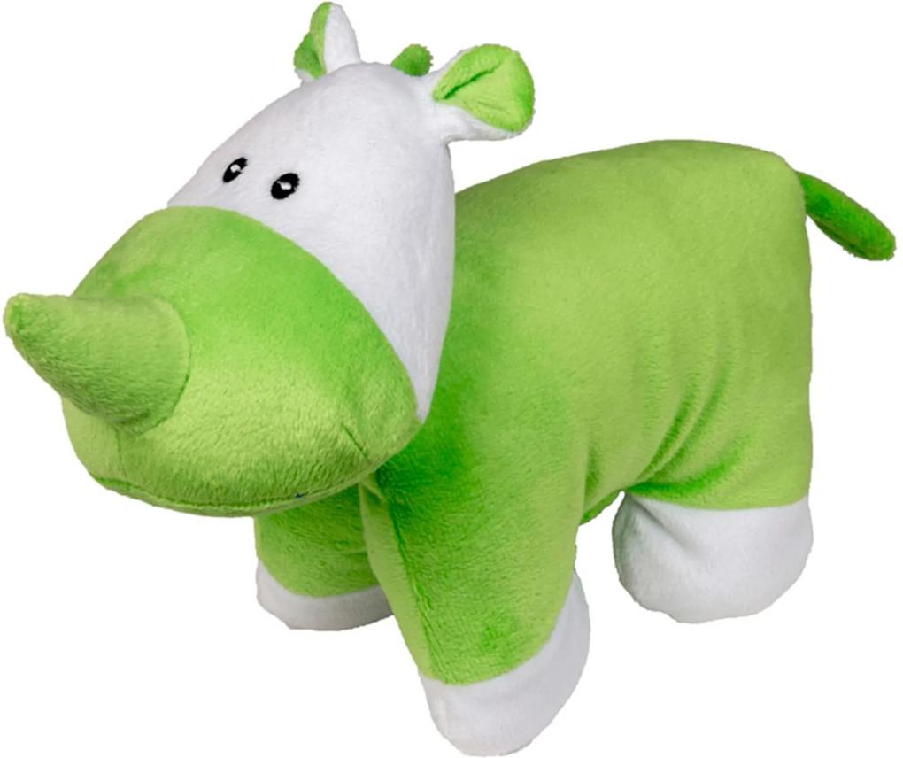 Bonequinho Travesseiro CAS Brinquedos - Rinoceronte - Antialérgico - 28 cm - Verde