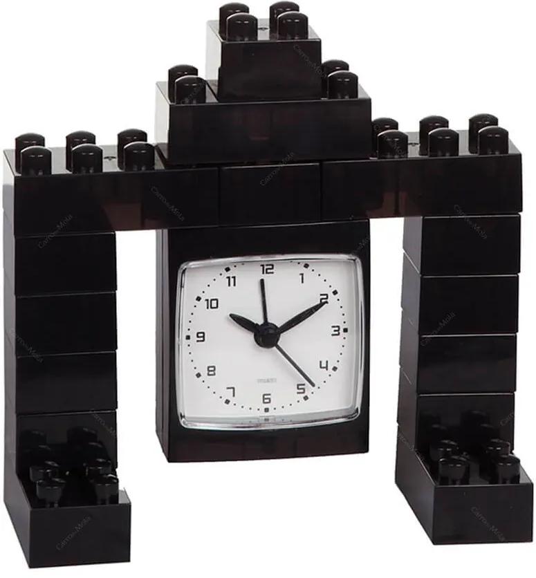 Relógio de Mesa Robot Preto- Urban - 13x12 cm