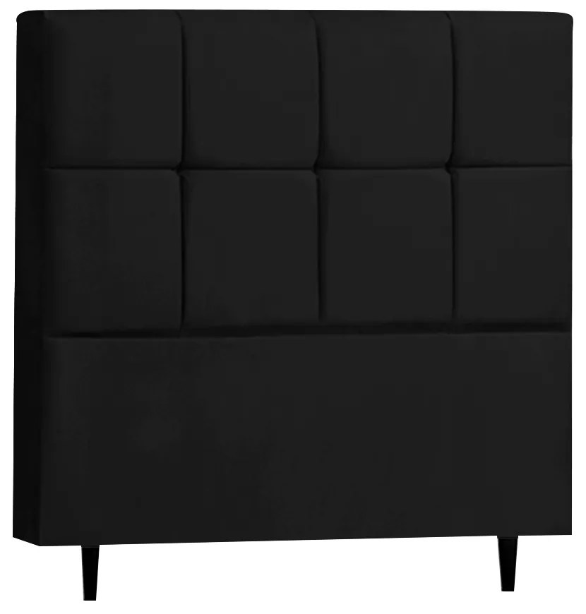 Cabeceira Roma para Cama Box Queen 160 cm Suede - D'Rossi - Preto