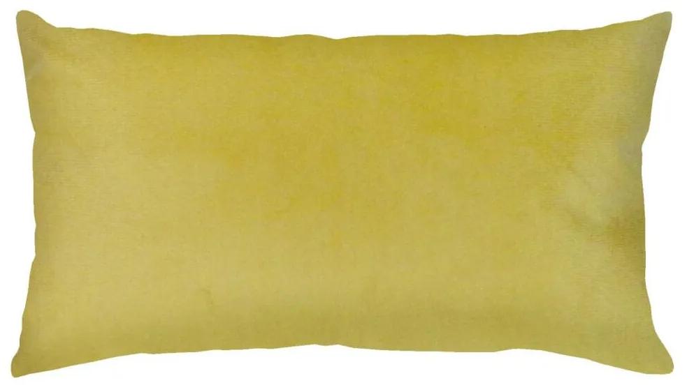 Capa de Almofada Retangular Lisa Amarela Ouro 60x30