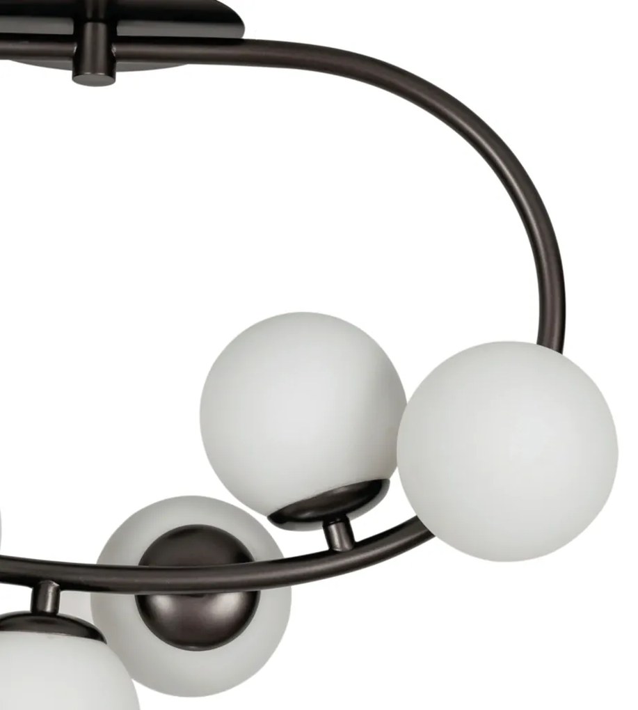 Plafon Astral 49X50X30Cm 5Xg9 Globo Ø12Cm - Usina 16945/5 (OL-F - Verde Oliva Fosco, AMBAR)