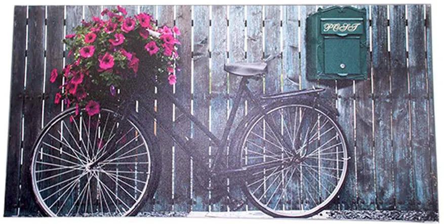 Tela Impressa Old Bicicle Flower Oldway - 80x160x4 cm