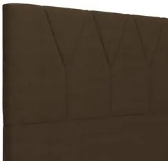 Cabeceira Cama Box Casal King 195cm Aura Suede W01 Marrom - Mpozenato