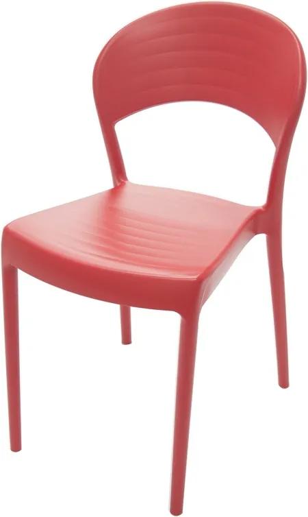 Cadeira Sissi Encosto Fechado Vermelho  - Tramontina