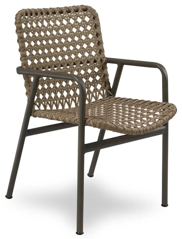 Cadeira Flora Área Externa Trama Corda Náutica Estrutura Alumínio Eco Friendly Design