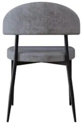 Cadeira de Jantar Estofada Kit 6 Chloe M25 Linho Lautrec Cinza - Mpoze