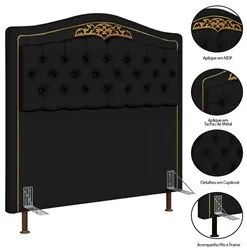 Cabeceira Cama Box Casal Queen 160cm Com Calçadeira Baú Imperial J02 S