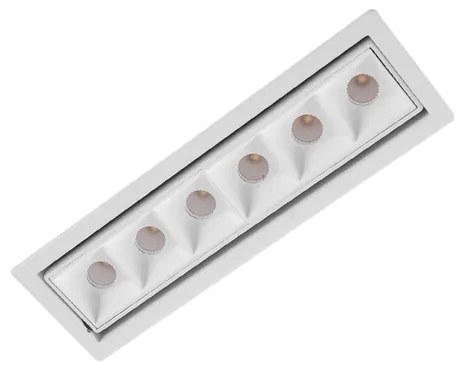 Plafon Led Picco Embutir Retangular Branco 14w 2700k