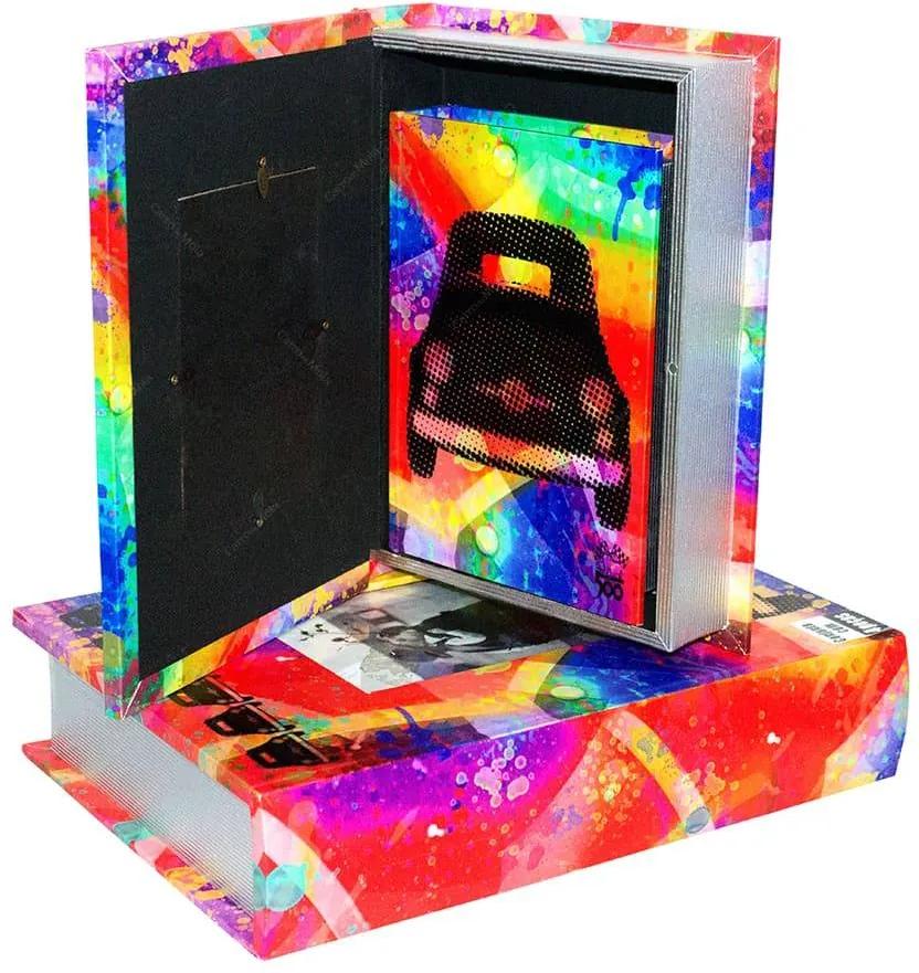 Conjunto Book Box - 4 Peças - Porta Retrato Design Fiat Oldway em MDF