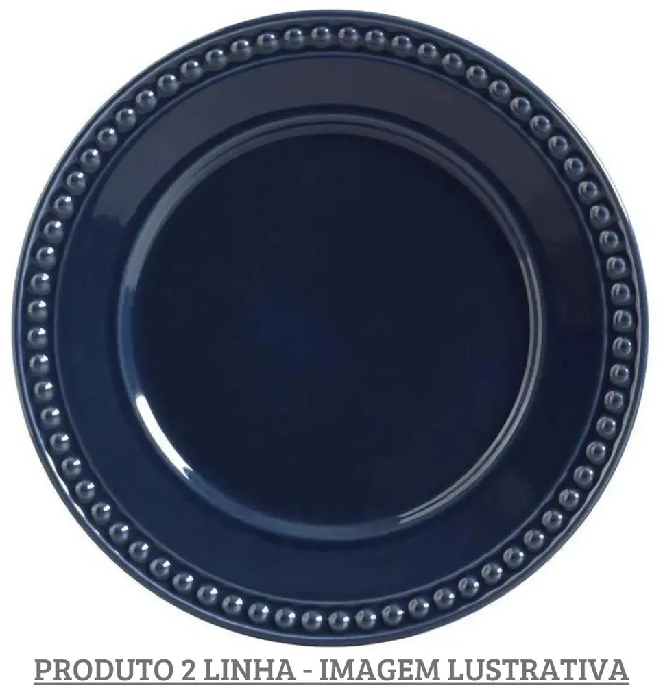 Prato Raso 26Cm Atenas Deep Blue - Porto Brasil 2° Linha