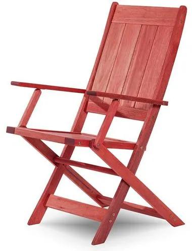 Cadeira Retangular Dobravel Acqualung+ C/ Braco Estrutura Vermelha 99cm - 61639 - Sun House