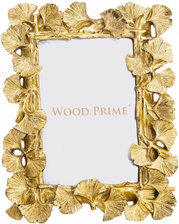 Porta-Retrato 10x15 Folhas Douradas - Wood Prime 35214