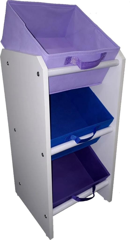 Organizador Organibox Porta Brinquedo Azul Violeta Lilas Mini
