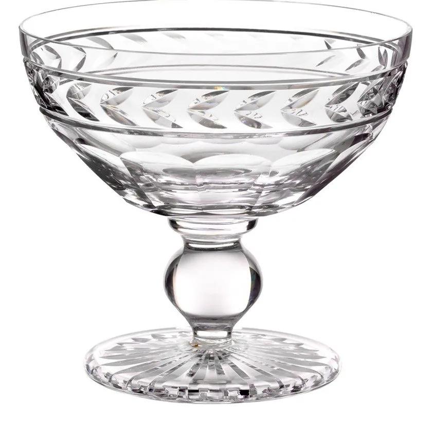 Taça de Sobremesa Cristal Lapidado P - Transparente - 23  Transparente - 23